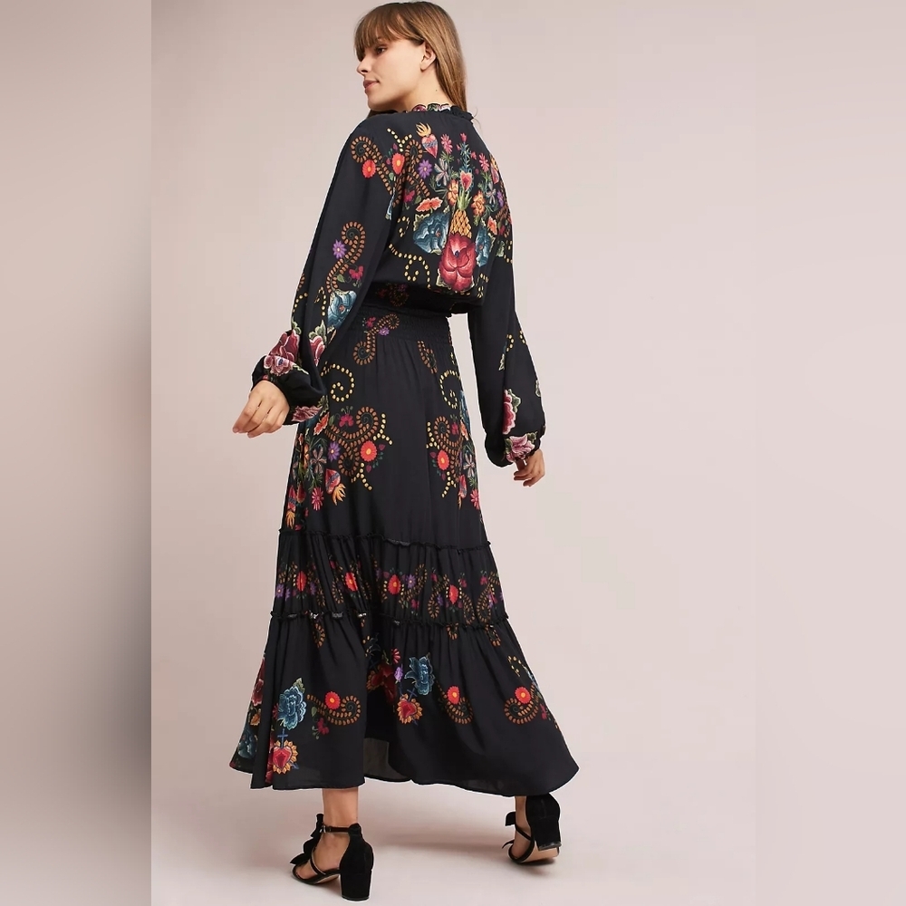 FARM Rio Black Floral Maxi Dress - Picture 3 of 8